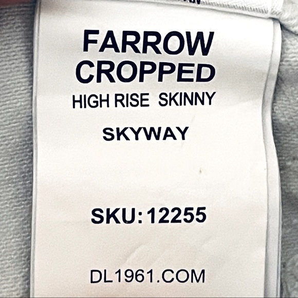 DL1961 Farrow Crop High Rise Skyway Tie Dye Instasculpt Skinny Jeans Size 26 - Picture 13 of 15